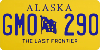 AK license plate GMO290