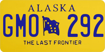 AK license plate GMO292