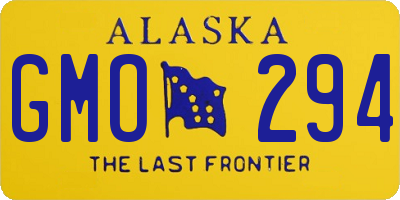 AK license plate GMO294