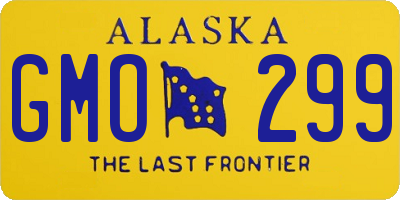 AK license plate GMO299