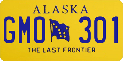 AK license plate GMO301