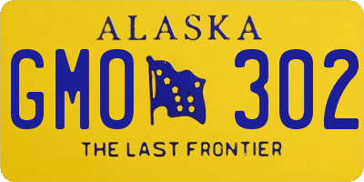 AK license plate GMO302