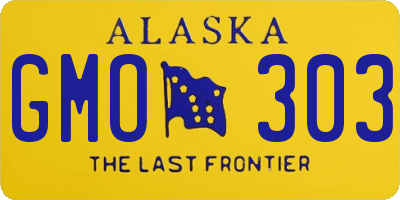 AK license plate GMO303