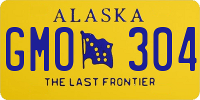 AK license plate GMO304