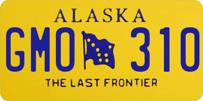 AK license plate GMO310