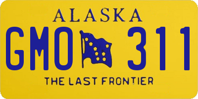 AK license plate GMO311