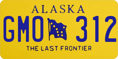 AK license plate GMO312