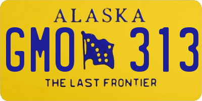 AK license plate GMO313