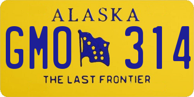 AK license plate GMO314