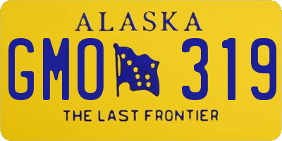 AK license plate GMO319