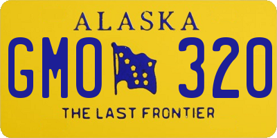 AK license plate GMO320