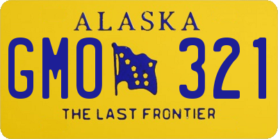 AK license plate GMO321