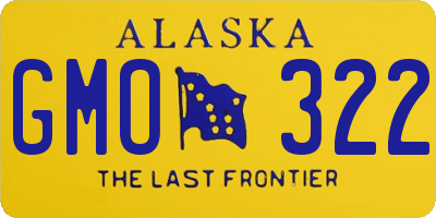 AK license plate GMO322
