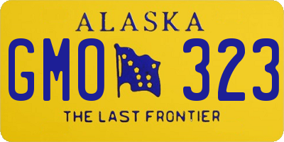 AK license plate GMO323