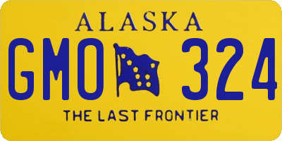 AK license plate GMO324