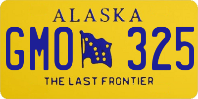 AK license plate GMO325