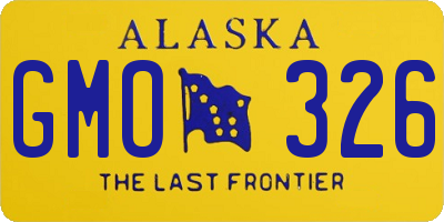 AK license plate GMO326