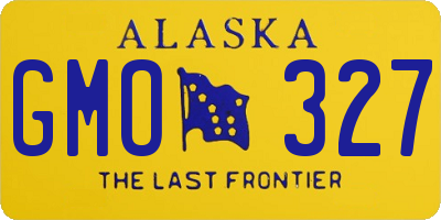 AK license plate GMO327