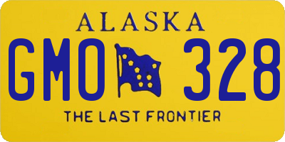 AK license plate GMO328