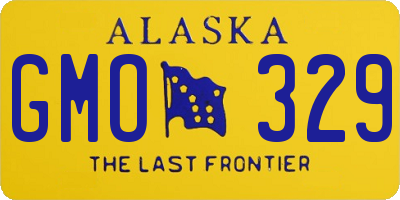 AK license plate GMO329