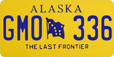 AK license plate GMO336