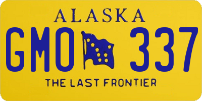 AK license plate GMO337