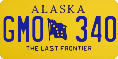 AK license plate GMO340