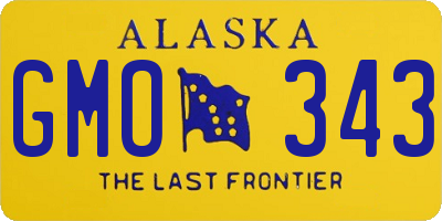 AK license plate GMO343