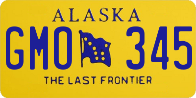 AK license plate GMO345