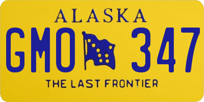 AK license plate GMO347