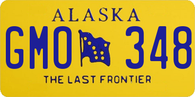 AK license plate GMO348