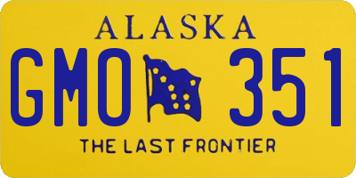 AK license plate GMO351