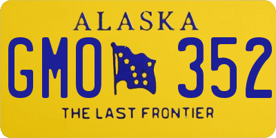 AK license plate GMO352