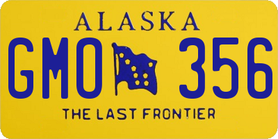 AK license plate GMO356