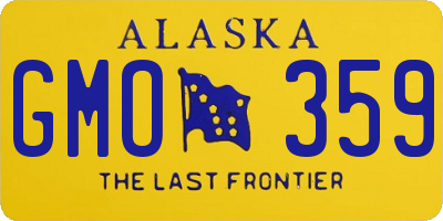 AK license plate GMO359