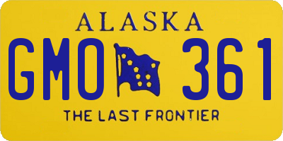 AK license plate GMO361