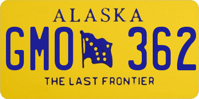 AK license plate GMO362