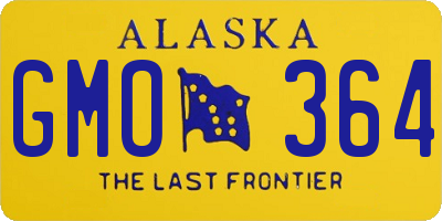 AK license plate GMO364