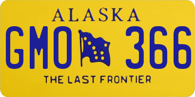 AK license plate GMO366