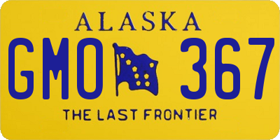 AK license plate GMO367