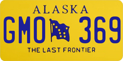 AK license plate GMO369