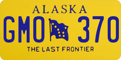 AK license plate GMO370