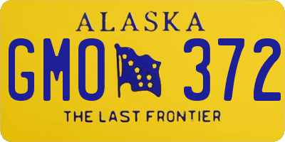 AK license plate GMO372