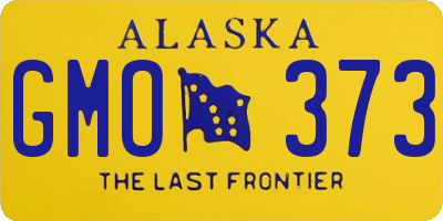 AK license plate GMO373