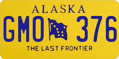 AK license plate GMO376