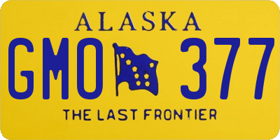 AK license plate GMO377