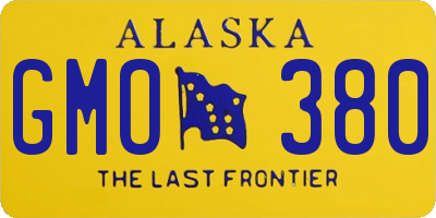 AK license plate GMO380