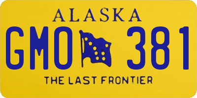 AK license plate GMO381