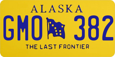 AK license plate GMO382