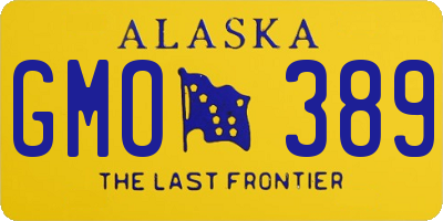 AK license plate GMO389